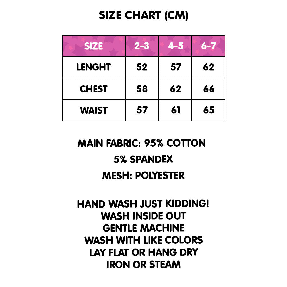 Tutu dress size chart sale